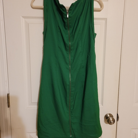 Express Dresses Emerald Green Fully Zip Back Express Dress Poshmark